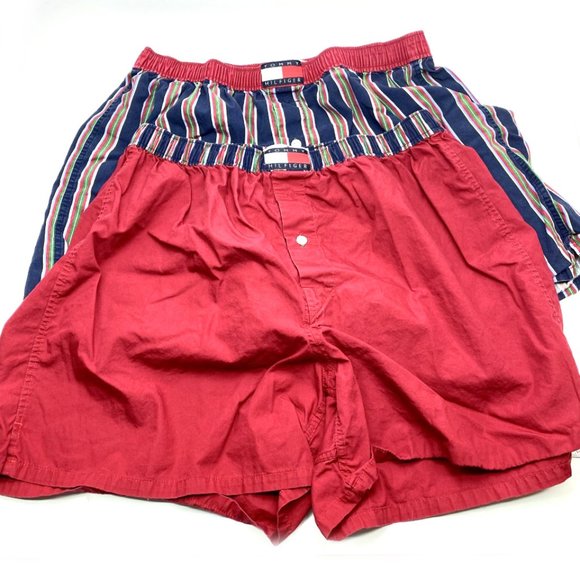 Vintage 90s Tommy Hilfiger Boxer Shorts Matching Pair - Picture 3 of 6